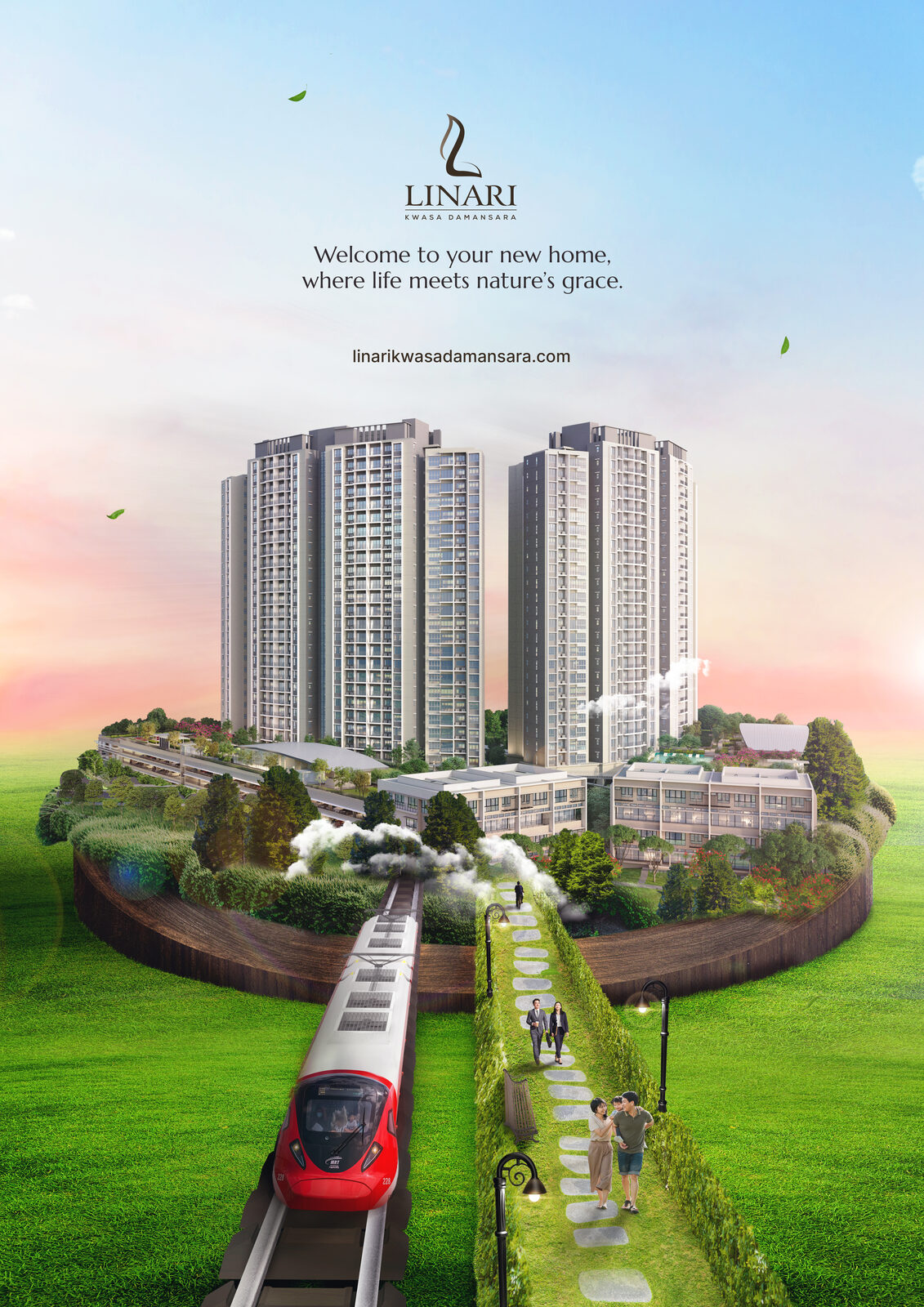 Linari Kwasa Damansara: the towers above the MRT line
